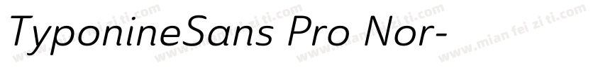 TyponineSans Pro Nor字体转换